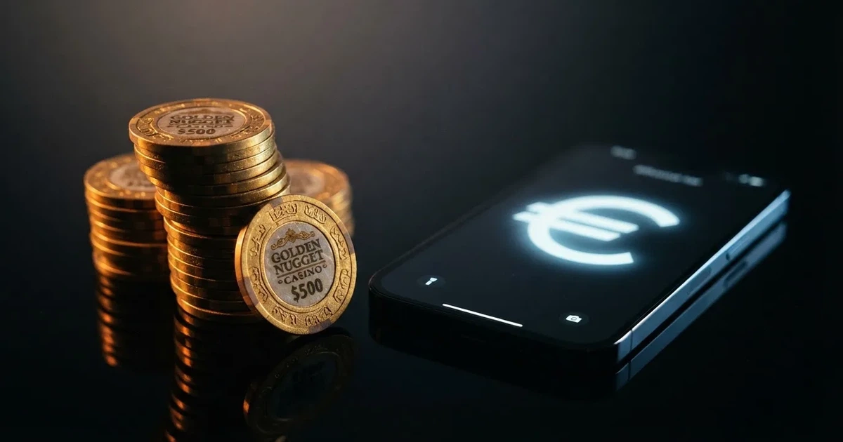 Fotografía de monedas físicas doradas apiladas junto a un teléfono móvil sobre un fondo oscuro, sin texto ni logotipos visibles.